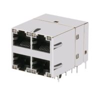 RJ45 2x2 Connector - 10/100/1000BASE-T PoE+ J22UG11A3DLB6