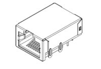 علامة تبويب ICM RJ45 10/100 Base-T 1X1 بدون LED PN#J11EH0001N4A1