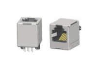 Modular Jack RJ45 1x1 port, Tab Down, Shielded, W/O LEDs, W/O EMI, Round Pin, JD11210XNXF1