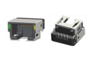 Modular Jack RJ45 1x1 port offset, Shielded, W/ LEDs, JD11-8188KX