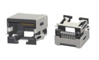 Modular Jack RJ45 1x1 port SMT, Tab Down, Shielded, W/O LEDs, JD11-8188K5X