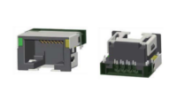 Modular Jack RJ45 1x1 port offset, Tab Down, Shielded, W/LEDs, JD11-8188KAX