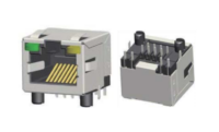 Modular Jack RJ45 1x1 port, Tab Up, Shielded, W/ LEDs JU11-8188MSX