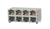 BelFuse 0879-284J-XX Replacement Vitalconn J24UF4GD7DL01, 5G Base-T, 2*4 RJ45, W/T LED