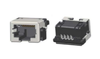 Modular Jack RJ45 1x1 port offset, Tab Down, Shielded, W/O LEDs, JD11-8788K7X