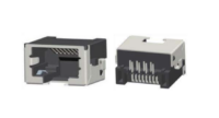 Modular Jack RJ45 1x1 port offset, Tab Down, Shielded, W/O LEDs, JD11-8788K9X
