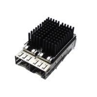 SFP+ Cage Connector 1X2 Port Press Fit with Heatsink S2N32H0155NA4