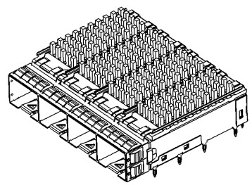SFP+ 1X4 Ganged Cage Connector