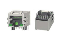 مقبس مغناطيسي معياري RJ45 1X1 ، علامة تبويب ، محمية ، W / LEDs ، W / EMI J11GX-7588HSX