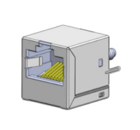 Magnetic Modular Jack RJ45 1*1 Port, Vertical, 100/10 Base-T, Shielded, W/O LEDs, PN#J11VH1003NHE4