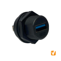 Vitalconn Screw Locking Waterproof USB 3.0 Coupler with Cap, P/N: VWPTM-230614AF3