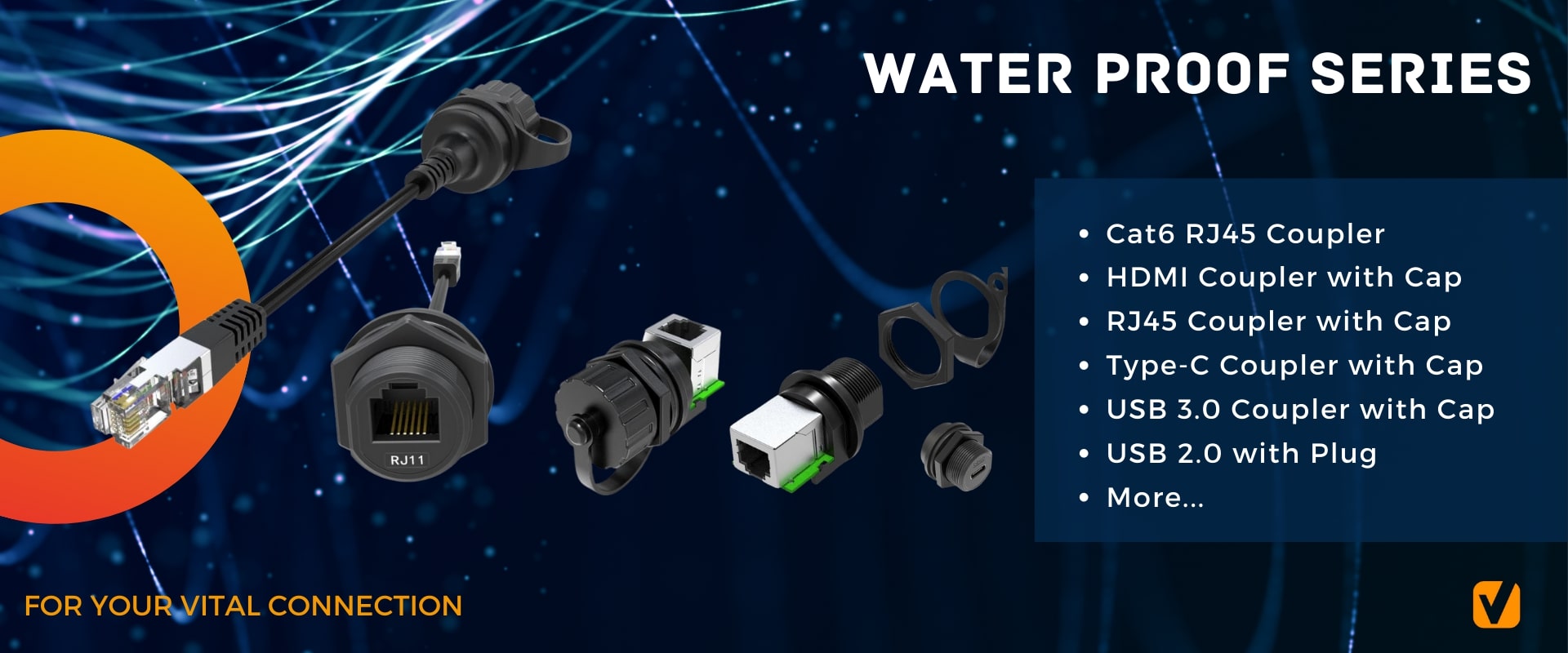 Vitalconn waterproof connectors