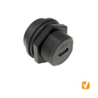 Vitalconn Screw Locking Waterproof Type-C Coupler with Cap P/N: VWP99-221205F3