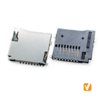 Micro SD CARD Slot H=1.45 LCP Black, Terminal C191