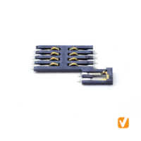 Smart Card Socket Connector, H=1.4, LCP Black, Terminal C5210, Stainless Steel Shield
