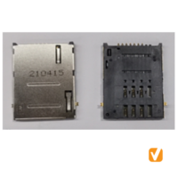 SIM CARD Slot PUSH H=2.0, LCP Black, Terminal C5210, Stainless Steel Shield
