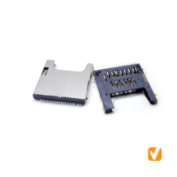 Micro SD 4.0 CARD Slot, LCP Black, Terminal C5191 Stainless Steel Shield