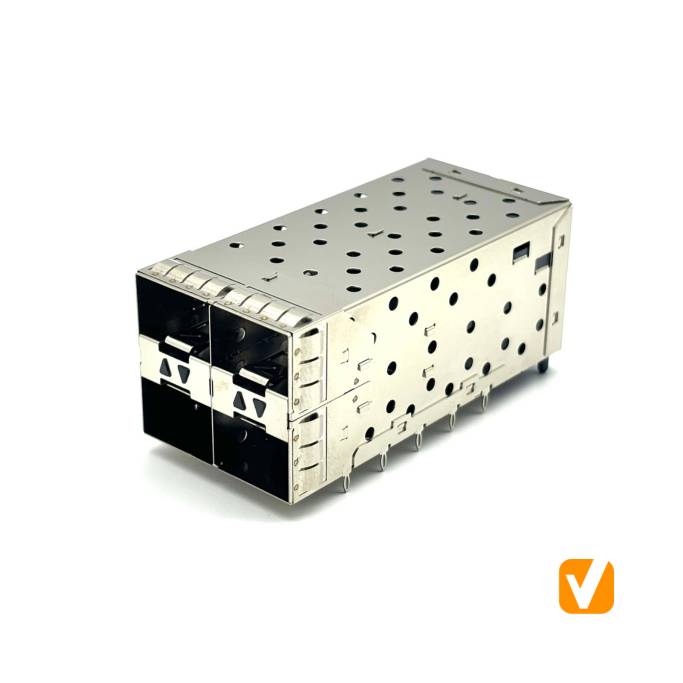 SFP+ 2×2 Stacked Cage Connector