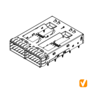 QSFP 28G 1X2 CAGE S5012W0100SA4