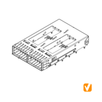 QSFP 28G 1X2 CAGE W/O HEATSINK, W/O Light Pipe S501200000SA4