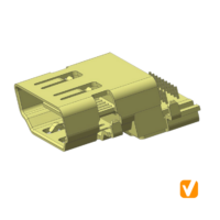 HDMI Type A Receptacle 19P Reverse Offset DIP H1.47 MPN#HMA2010562E1