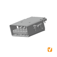 USB 3.0 Type A Female Connector Reverse Offset MPN#UA2623692E1