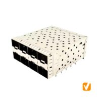 Stacked 2x4 SFP Cage And Connector