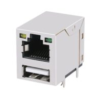 RJ45 and USB Shielded Combo Connector VTC-1800-007-00-B40(Cross out TE 1775855)