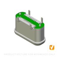 USB Type-C 16-pin IPX6 vertical SMT waterproof receptacle