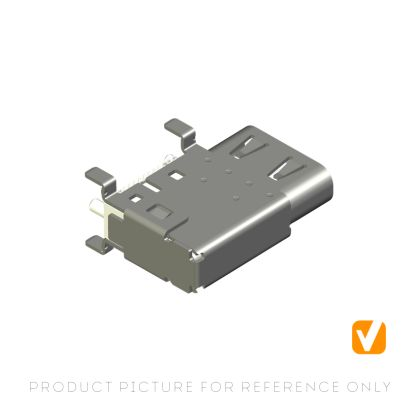 USB Type-C 6-pin mid-mount SMT connector