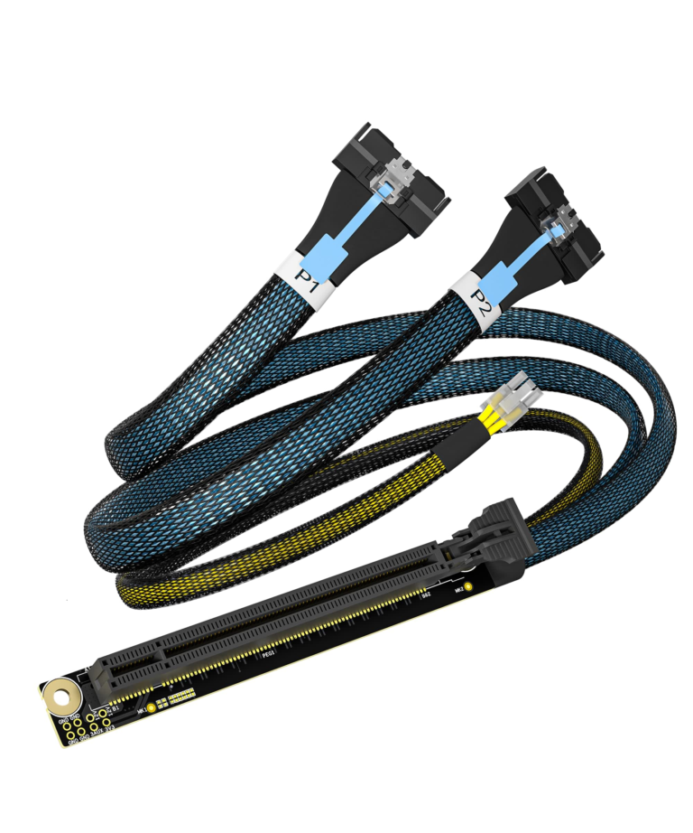 PCIe X16 to 2x MCIO 8X splitter cable