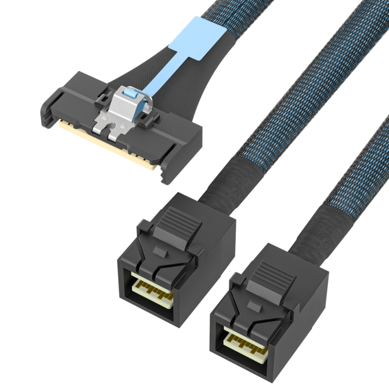 MCIO 8X to 2x Mini SAS HD SFF-8643 cable