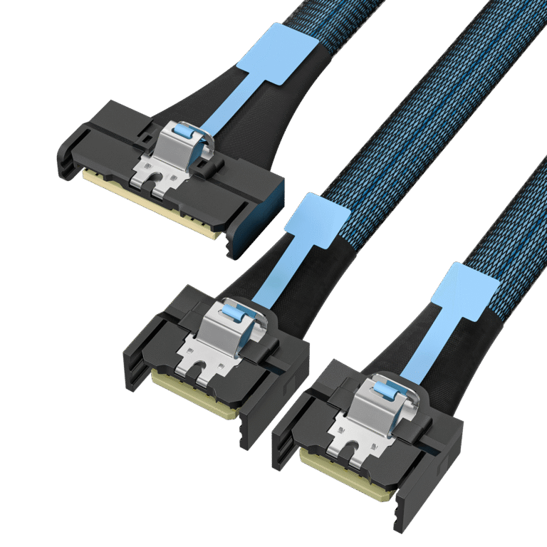 MCIO 8X to 2x MCIO 4X cable