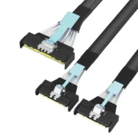 MCIO 16X to 2x MCIO 8X cable