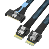 MCIO 8X to 2x Slim SAS SFF-8654 4i cable