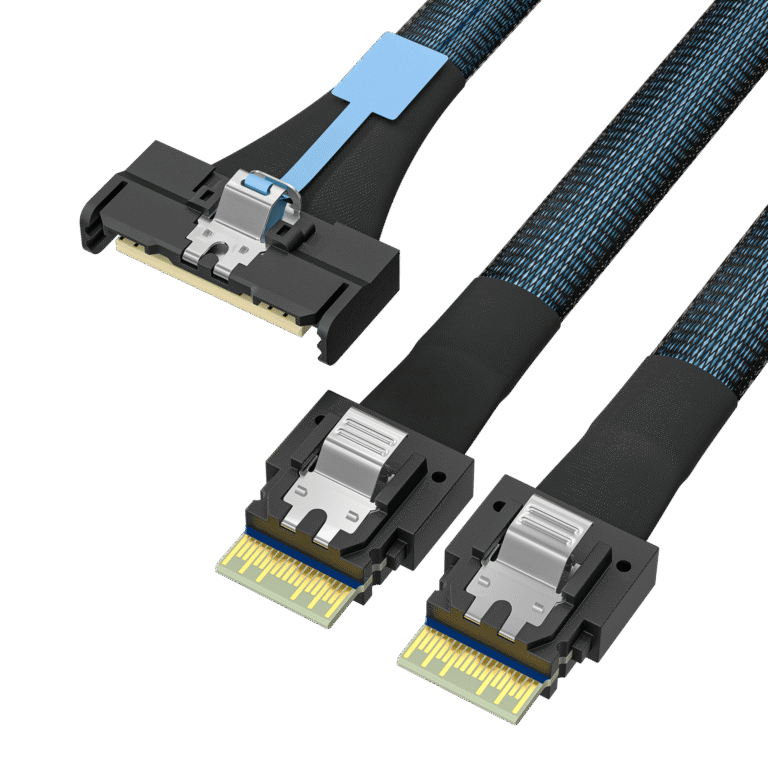 MCIO 8X to 2x Slim SAS SFF-8654 4i cable